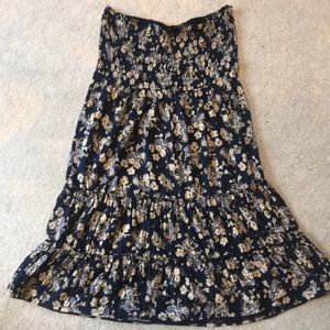 Strapless Floral Express Dress Size L